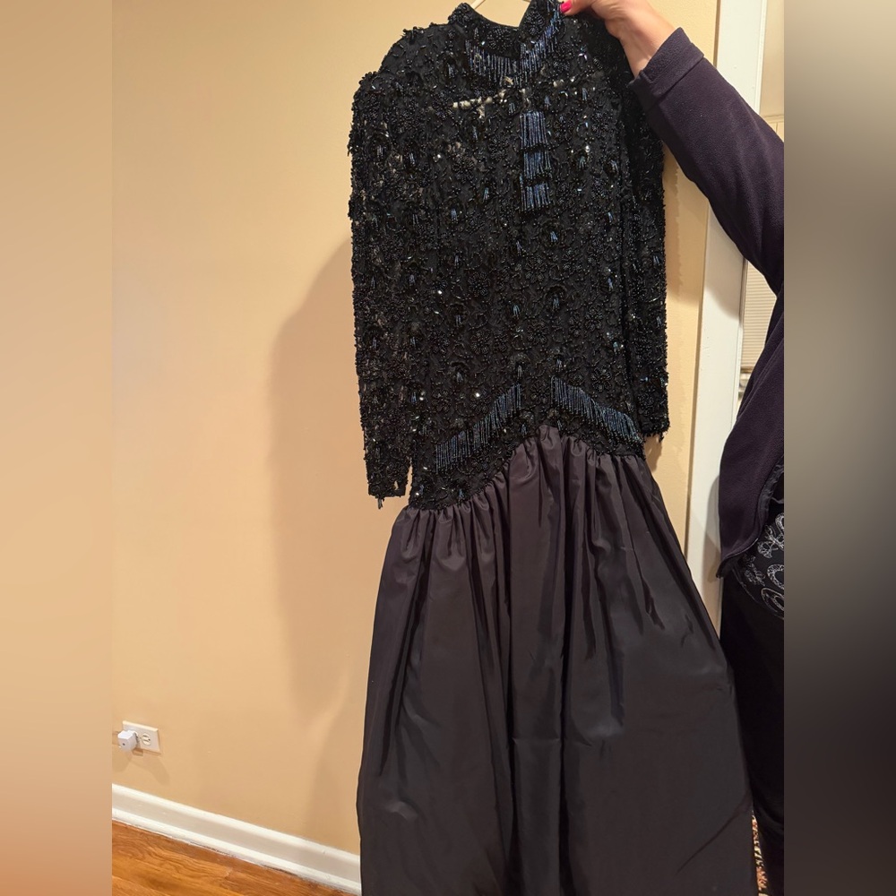 Vintage Black Long Sleeve Dress